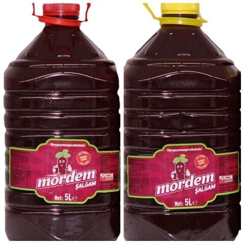 2 adet 5 litre biri acılı biri acısız şalgam