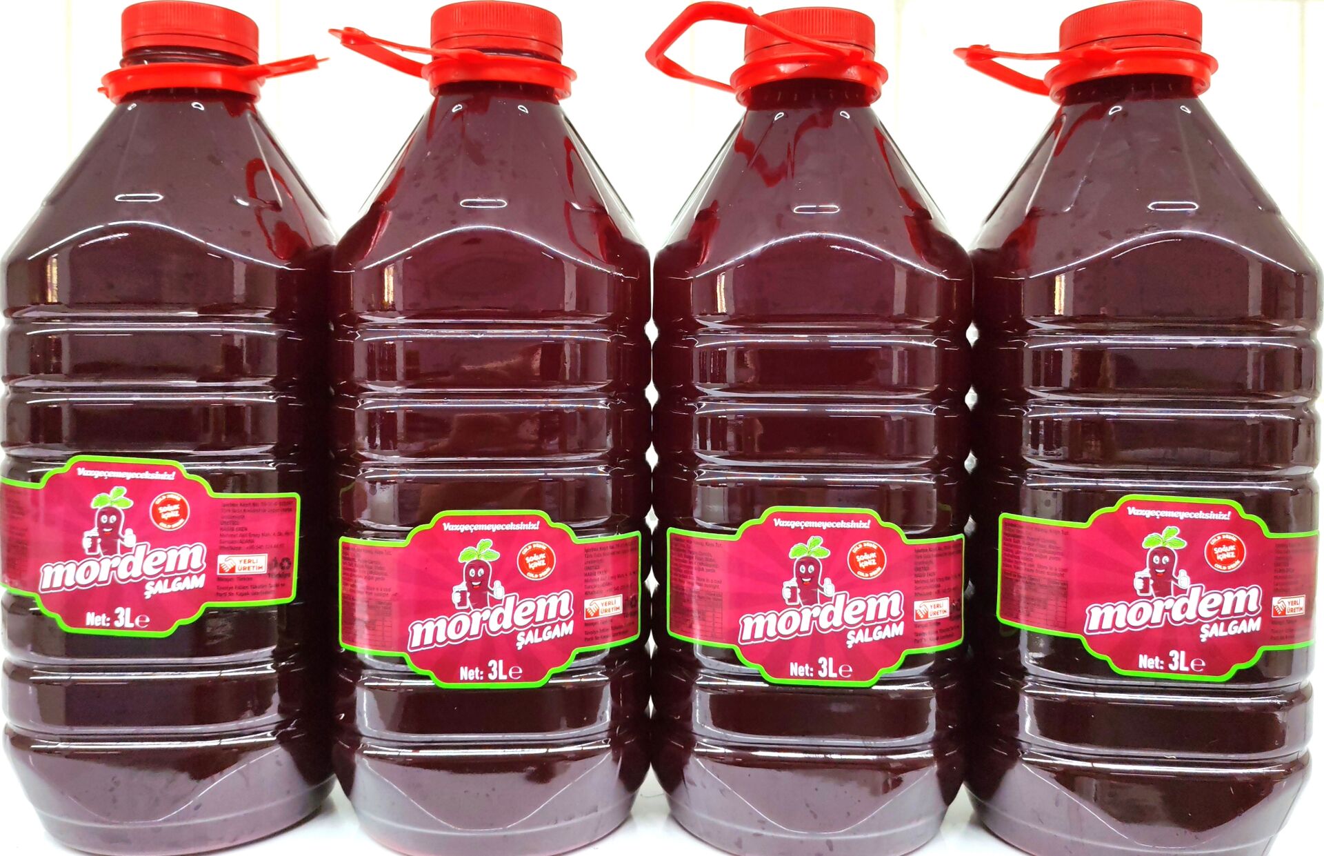 4 adet 3 lt acılı şalgam