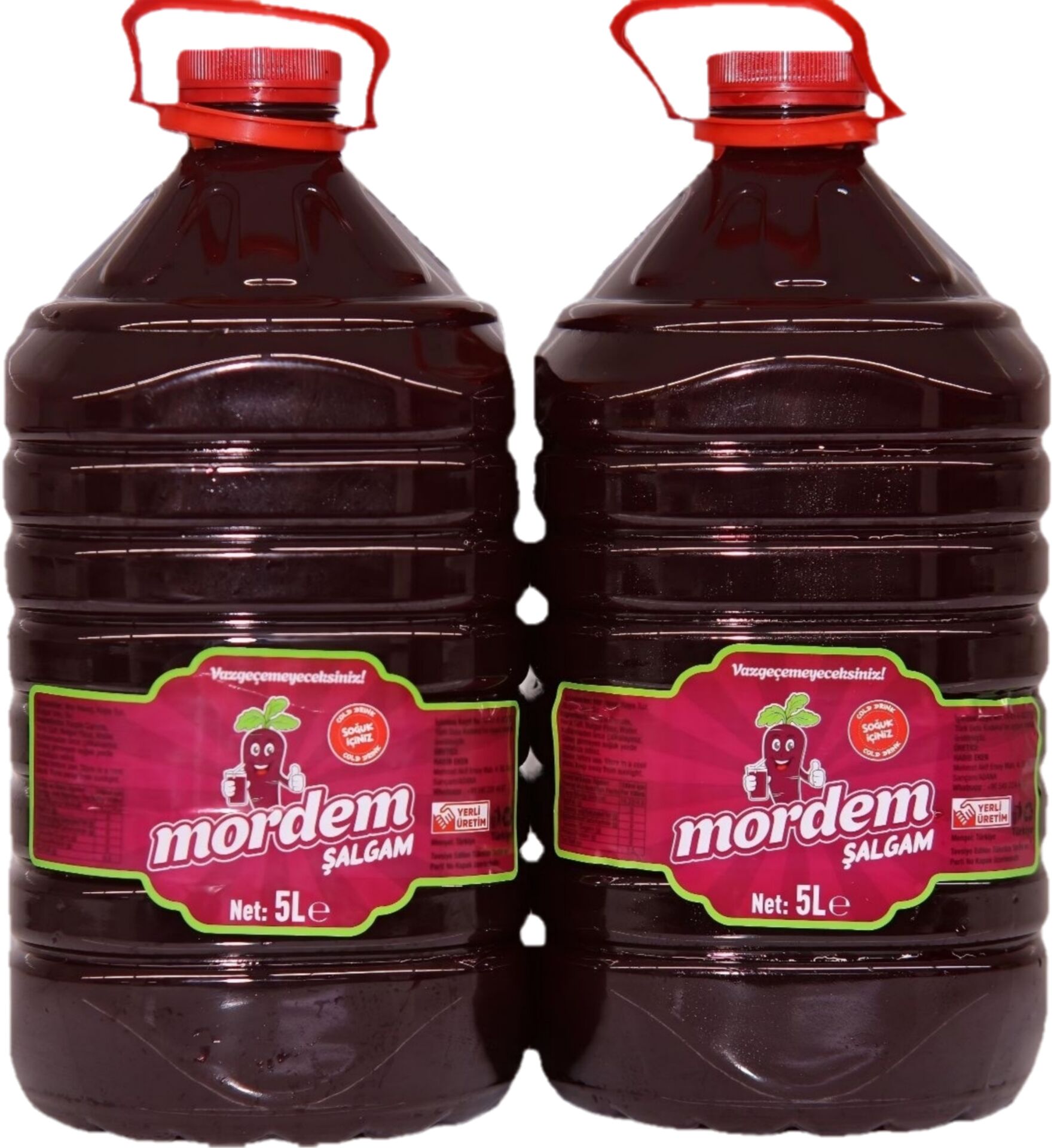 2 adet 5 lt acılı taneli şalgam